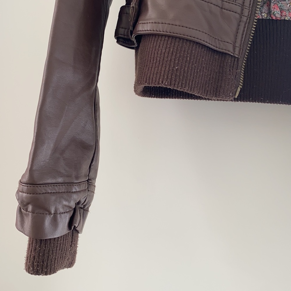 DONATED-Faux Leather Jacket - Picture 3 of 9